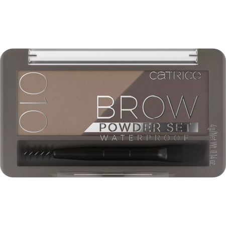 Set pudra pentru sprancene rezistent la apa Ash Blond 010 Brow Powder, 4 g, Catrice