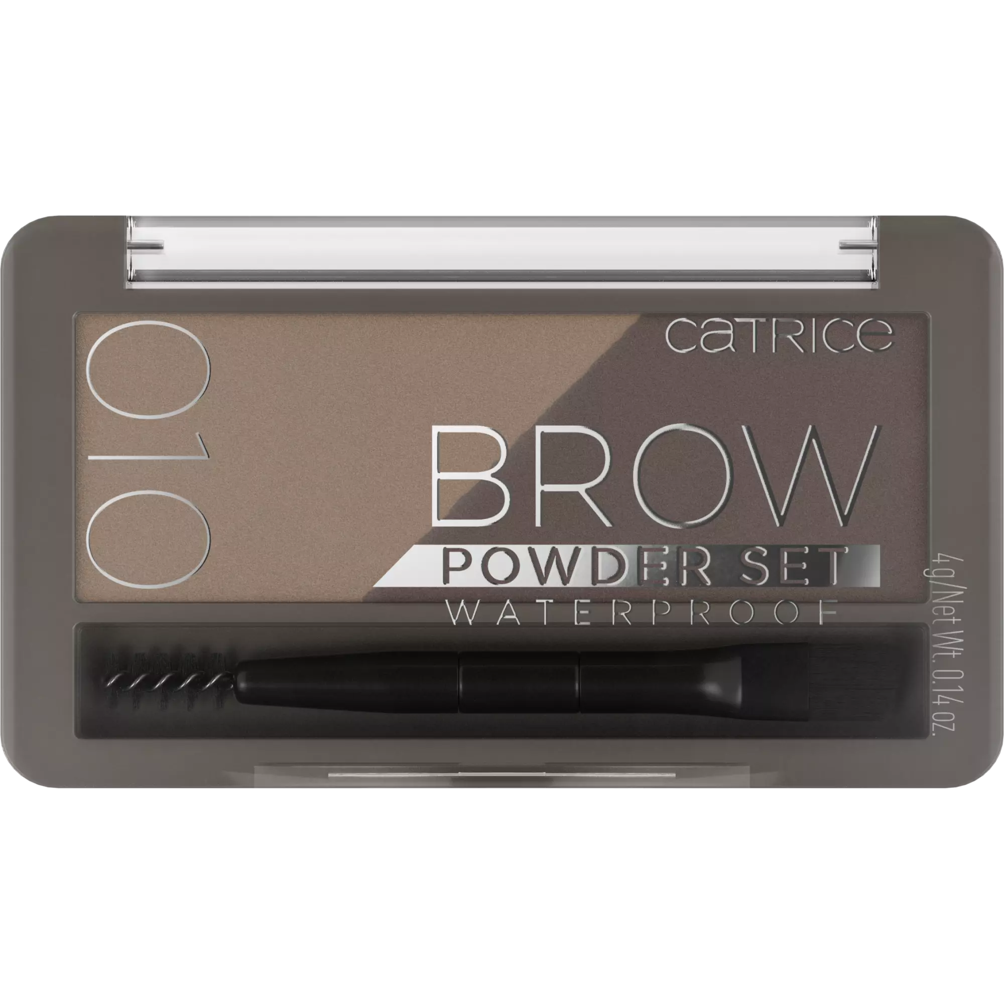 Set pudra pentru sprancene rezistent la apa Ash Blond 010 Brow Powder, 4 g, Catrice