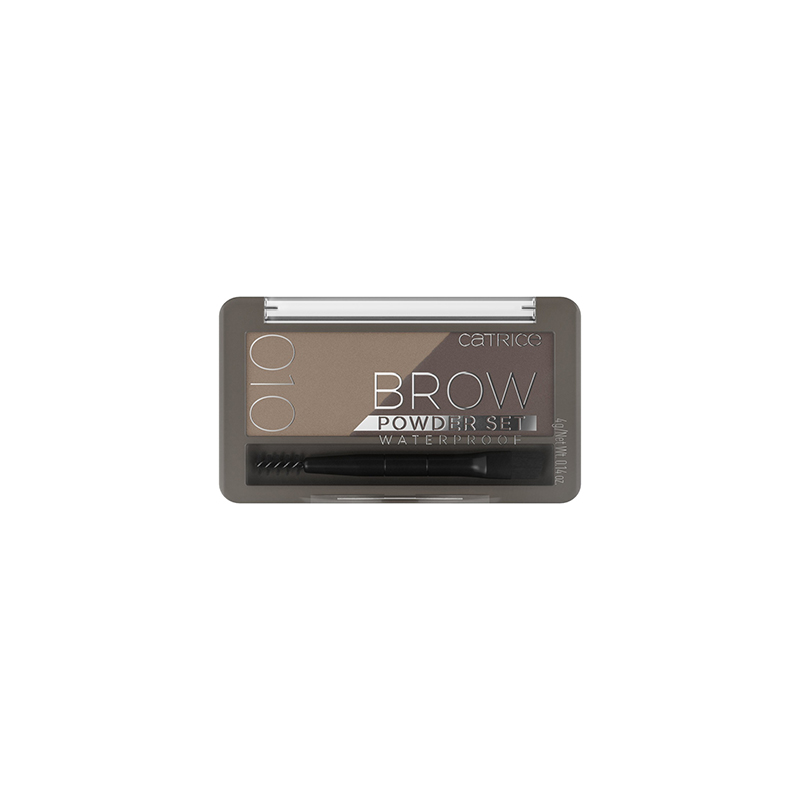 Set pudra pentru sprancene rezistent la apa Ash Blond 010 Brow Powder, 4 g, Catrice