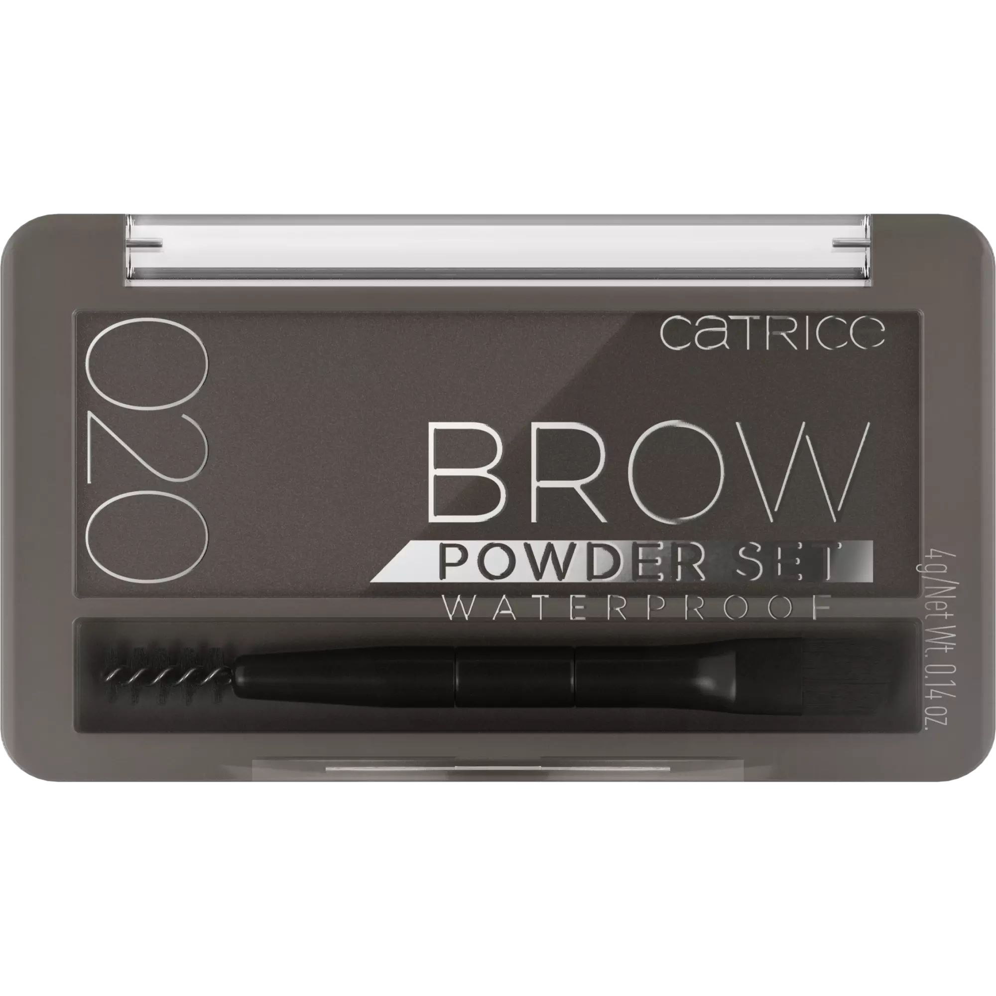 Set pudra pentru sprancene rezistent la apa Ash 020 Brown Brow Powder, 4 g, Catrice