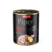Hrana umeda pentru caini adulti cu ficat de vita si cartof, 800 g, Piper