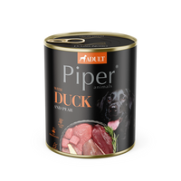 Hrana umeda pentru caini adulti cu carne de rata si pere, 800 g, Piper