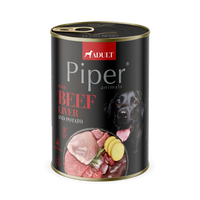 Hrana umeda pentru caini adulti cu ficat de vita si cartof, 400 g, Piper