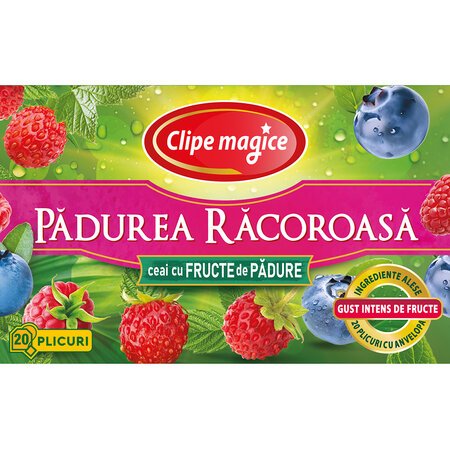 Ceai cu fructe de padure Clipe Magice, 20 plicuri, Fares 701029