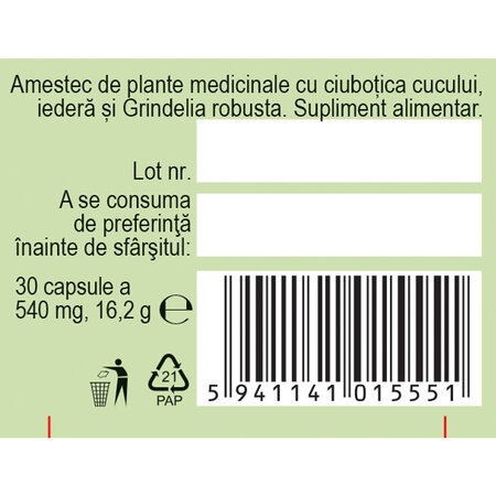 Plantusin Tuse Productiva, 30 capsule, Fares 614491