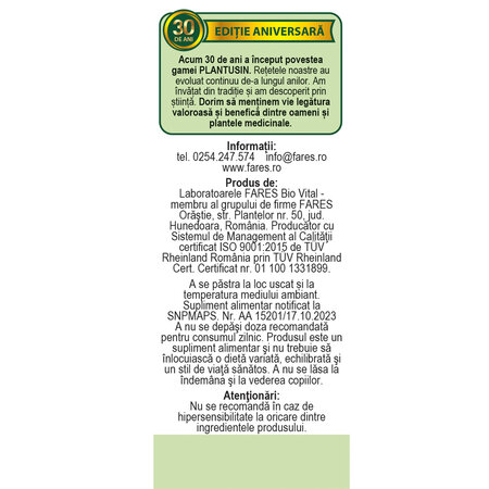Plantusin Tuse Seaca R61, 30 comprimate de supt, Fares 614485