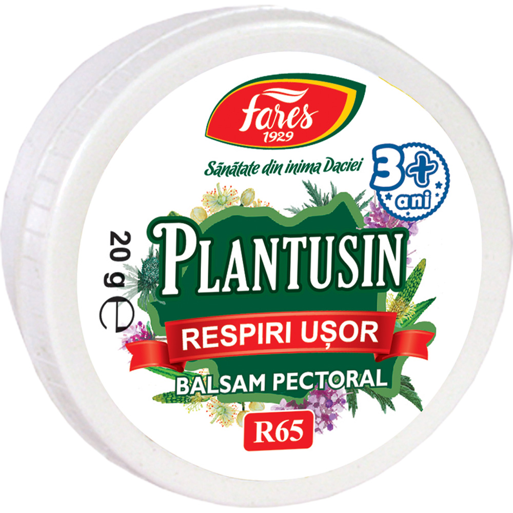 Balsam pectoral Plantusin Respiri Usor R65, 20 g, Fares