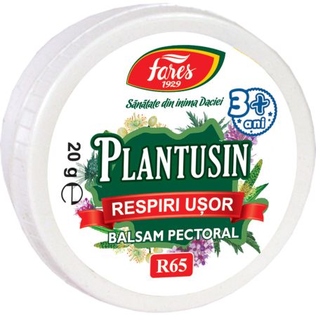 Balsam pectoral Plantusin Respiri Usor, 20 g, Fares