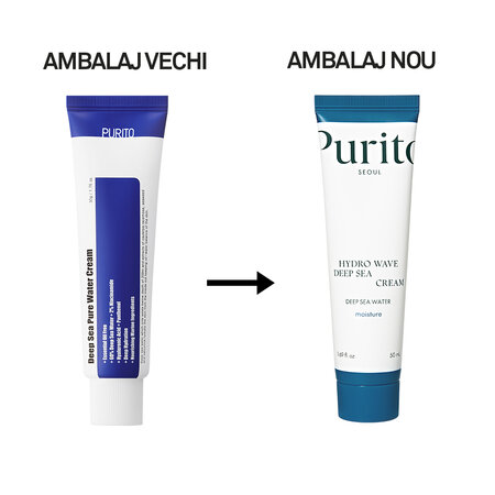 Crema de fata vegana pentru ten gras deshidratat Hydro Wave Deep Sea, 50 ml, Purito 608822