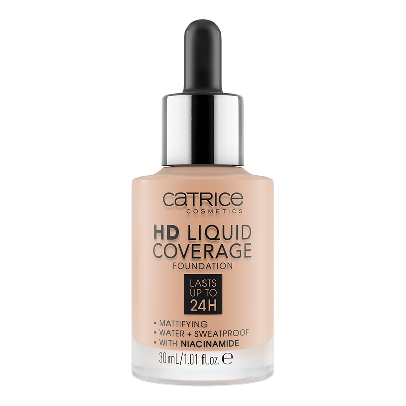 Fond de ten Rose Beige 020 HD Liquid Coverage Foundation, 30 ml, Catrice