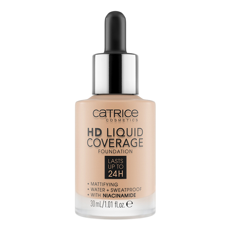 Fond de ten Sand Beige 030 HD Liquid Coverage Foundation, 30 ml, Catrice