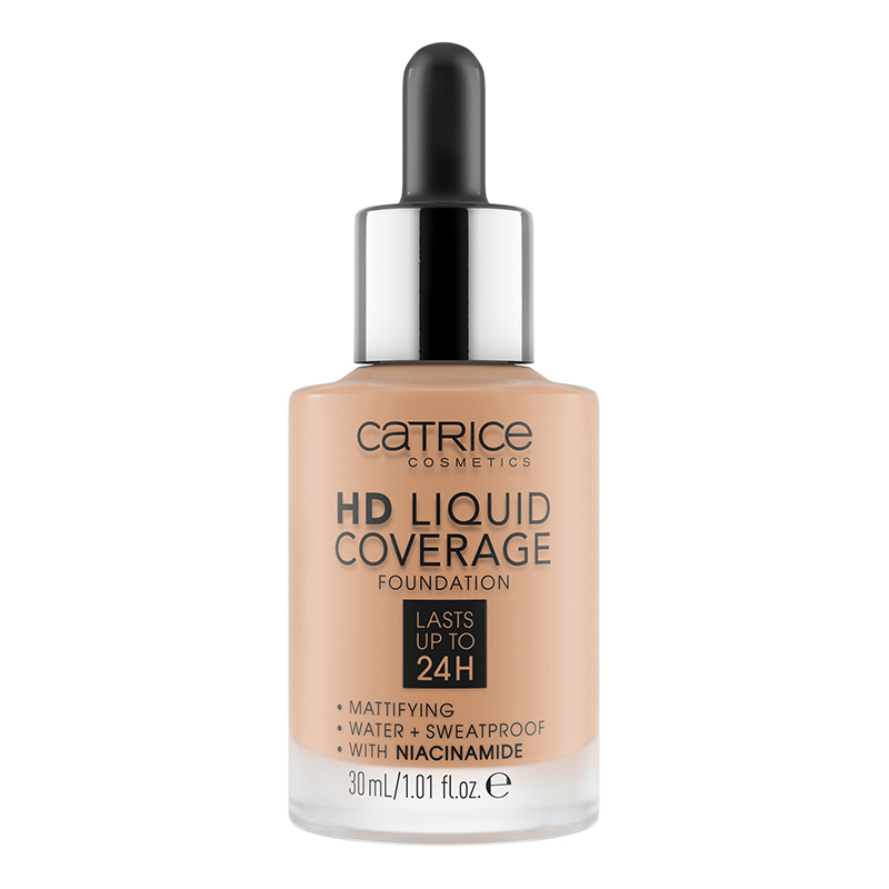 Fond de ten Warm Beige 040 HD Liquid Coverage Foundation, 30 ml, Catrice