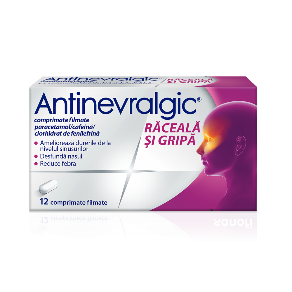Antinevralgic Raceala si Gripa, 12 comprimate filmate, Sanofi