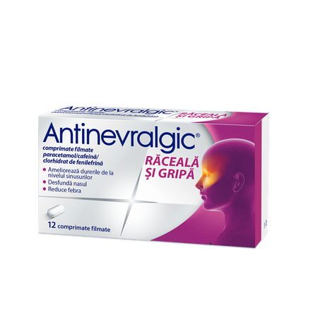 Antinevralgic Raceala si Gripa, 12 comprimate filmate, Sanofi 669687