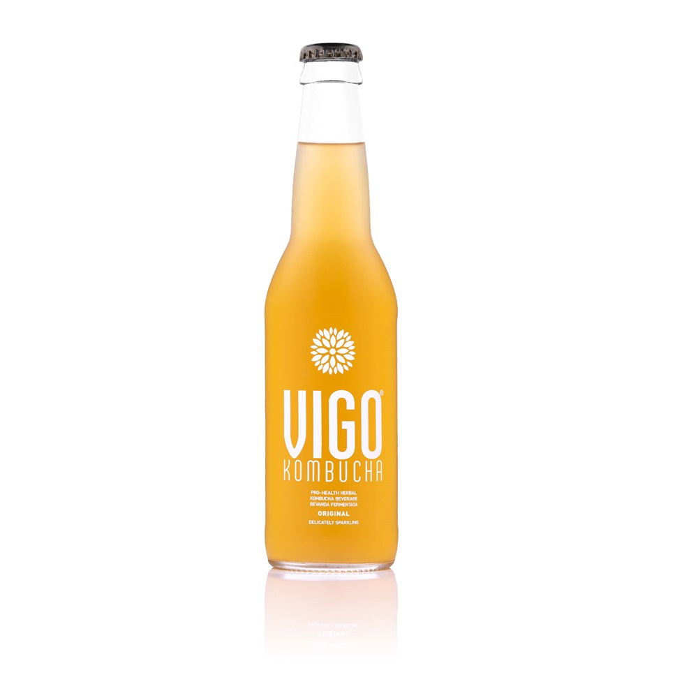 Ceai fermentat cu probiotice Kombucha Original, 330 ml, Vigo