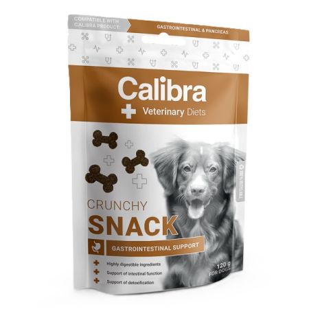 Recompense pentru caini Calibra VD Gastrointestinal Crunchy Snack, 120 g, Calibra