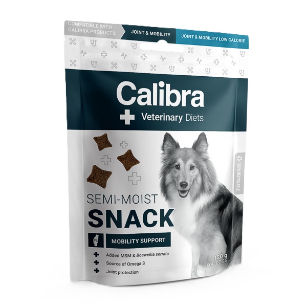 Recompense pentru caini Calibra VD Semi-Moist Snack Mobility Support, 120 g, Calibra