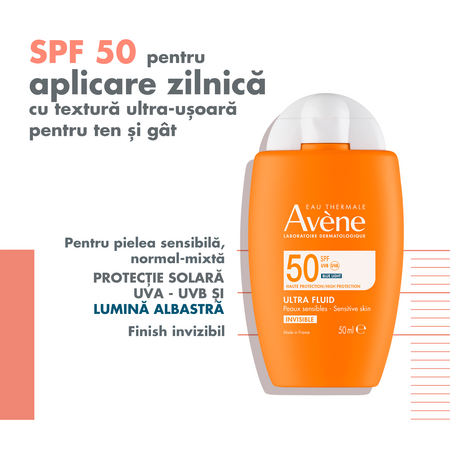 Ultra-Fluid cu protectie solara SPF 50 TriasorB, 50 ml, Avene 618448