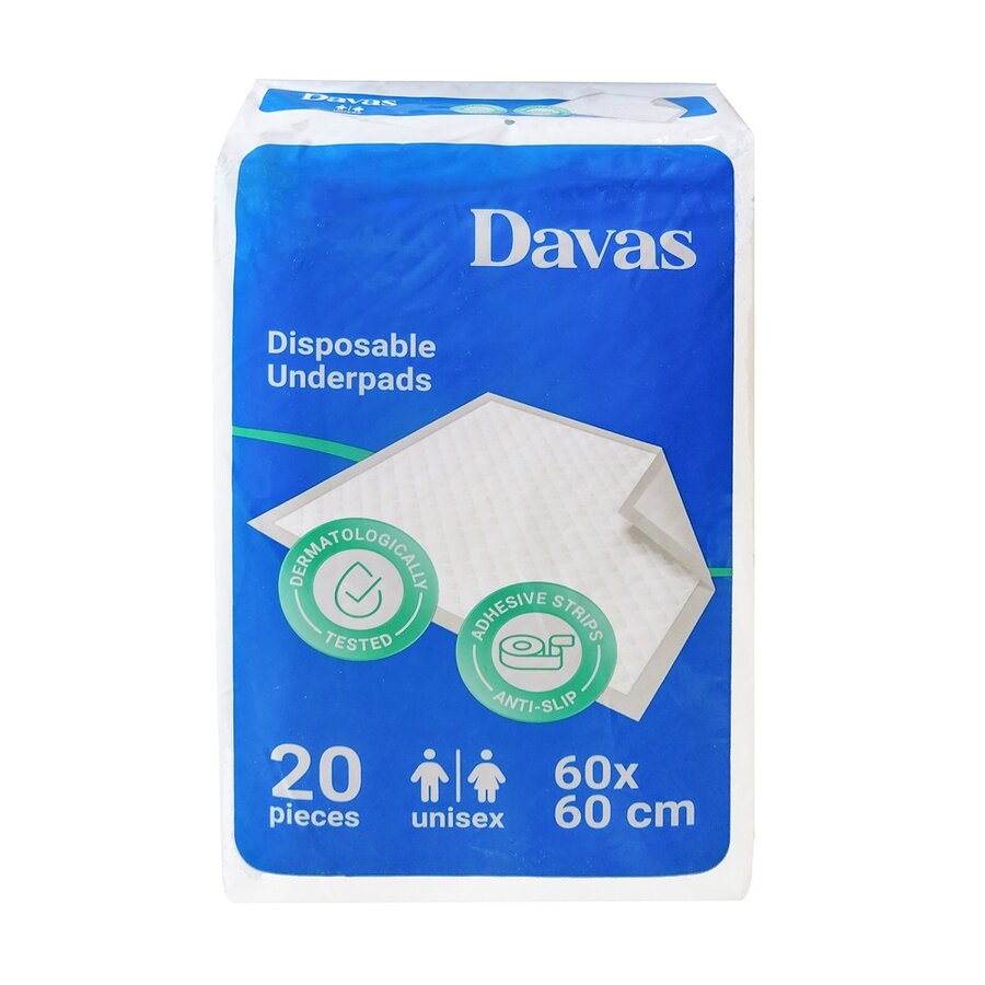 Aleze absorbante 5 straturi, 60 x 60 cm, 20 bucati, Davas : Farmacia ...