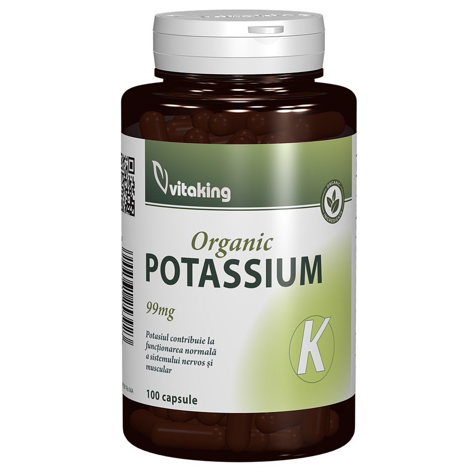 Potasiu, 99 mg, 100 capsule, Vitaking