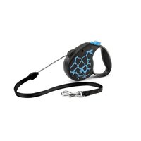 Lesa albastra retractabila cu fir marimea M Flexi Safari Giraffe, 5 metri, 1 bucata, Flexi