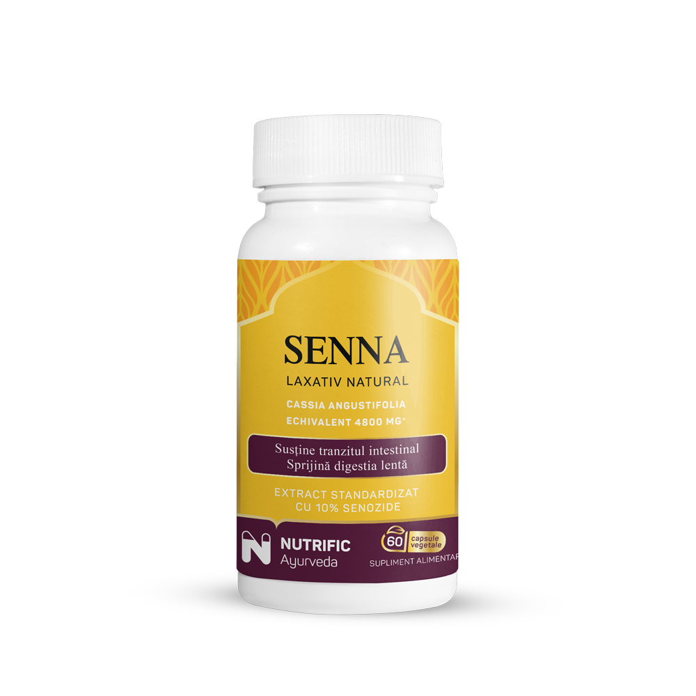 Laxativ Natural Senna, 60 capsule vegetale, Nutrific