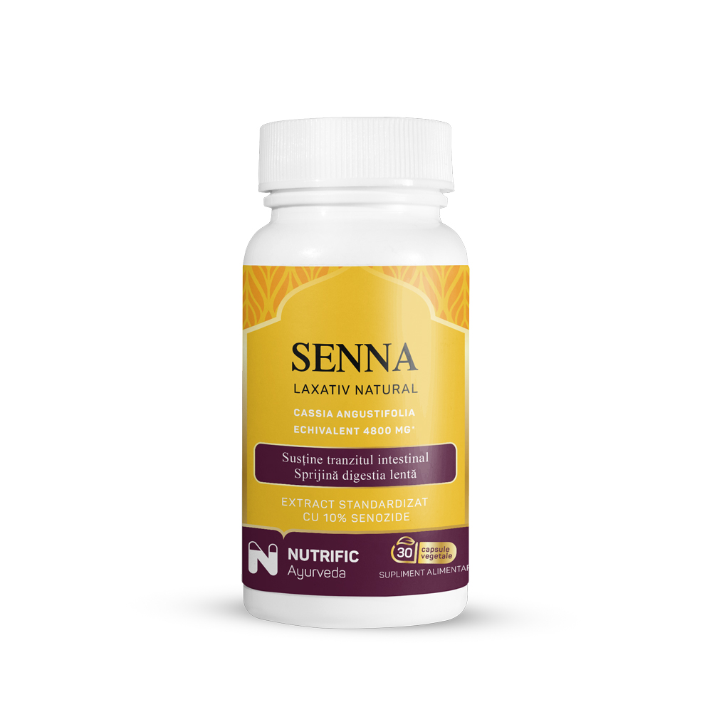 Laxativ Natural Senna, 30 capsule vegetale, Nutrific