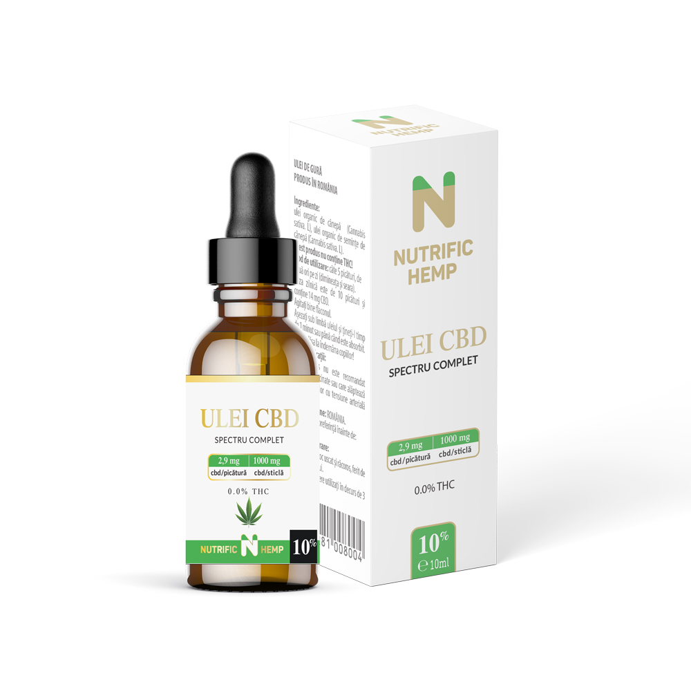 Ulei CBD 10% cu spectru complet, 10 ml, Nutrific