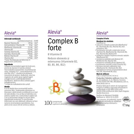 Pachet Complex B Forte, 100 comprimate + Antistres, 30 comprimate, Alevia 655872