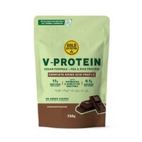 Pudra proteica vegetala cu aroma de ciocolata V-Protein, 720 g, Gold Nutrition