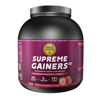Supreme Gainers 2.0 cu aroma de capsuni, 2900 g, Gold Nutrition