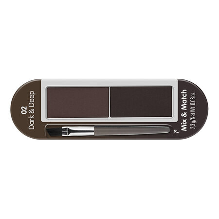 Set pentru sprancene dark & deep 02 Brow Powder, 2.3 g, Essence 619064