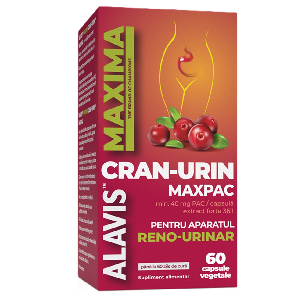 Cran-Urin Maxpac, 60 capsule vegetale, Alavis Maxima