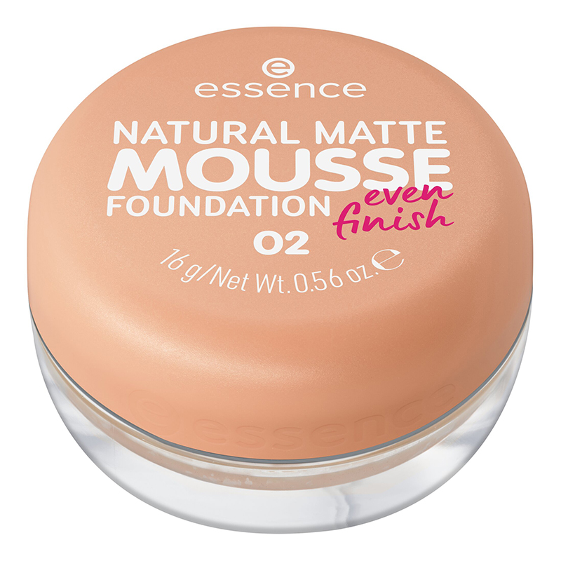 Fond de ten mat Foundation 02 Natural Matte Mousse, 16 g, Essence