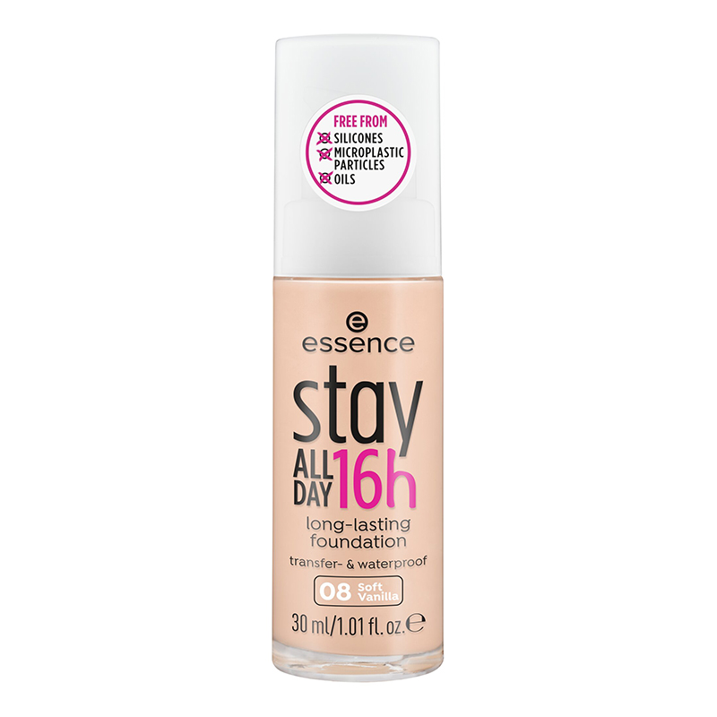 Fond de ten Soft Vanilla 08 Stay All Day 16h Long-Lasting Foundation, 30 ml, Essence