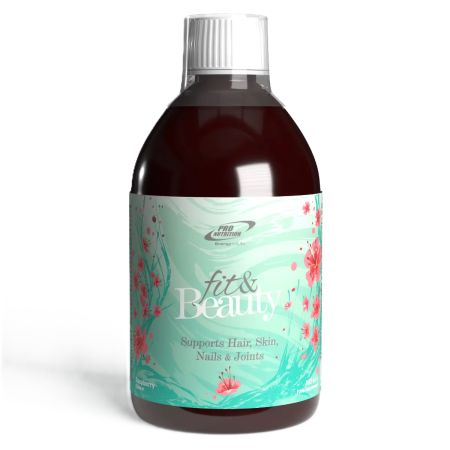 Bautura cu colagen imbogatita cu vitamine, minerale si acid hialuronic Fit & Beauty, 480 ml, Pro Nutrition 660435