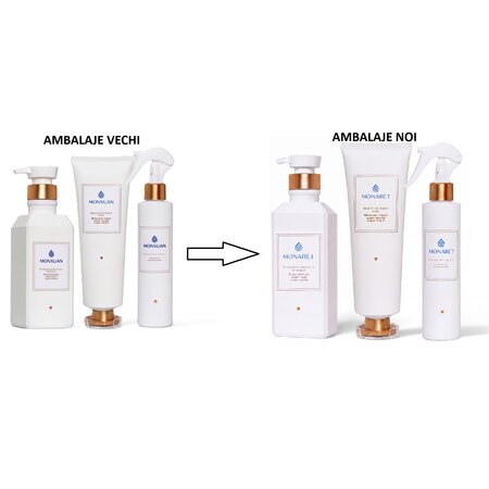 Set Sampon 380 ml + Masca 260 ml + Balsam 200 ml pentru ingrijirea parului, Monaret 746322