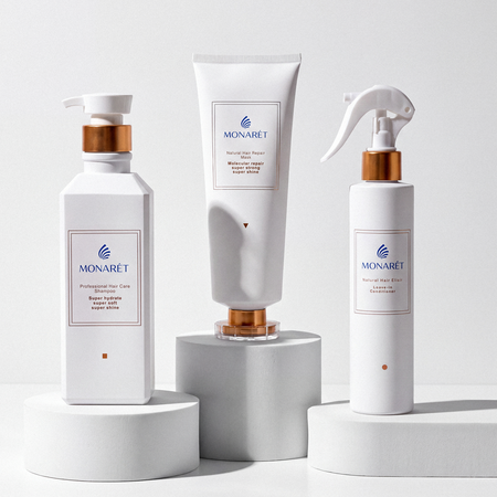 Set Sampon 380 ml + Masca 260 ml + Balsam 200 ml pentru ingrijirea parului, Monaret 746324