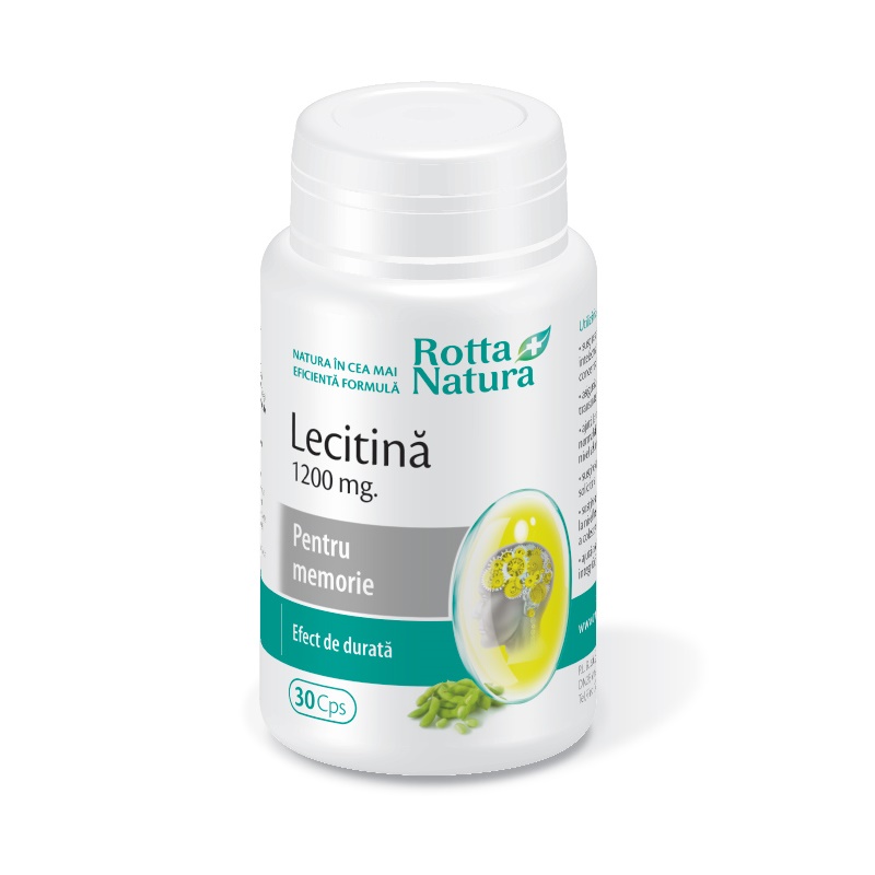 Lecitina, 1200 mg, 30 capsule, Rotta Natura