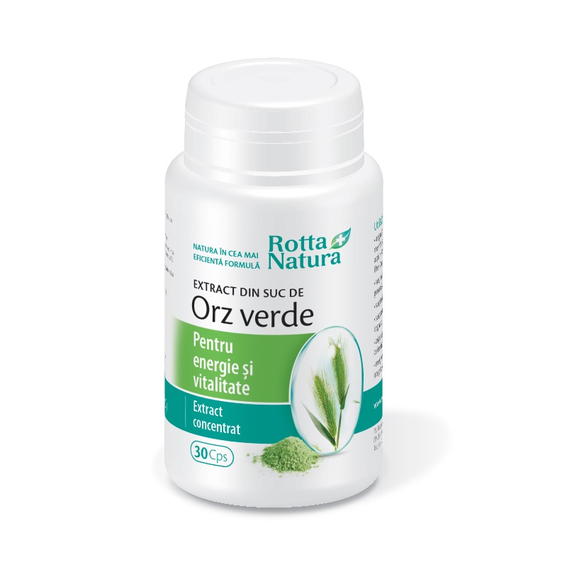 Extract din suc de orz verde, 30 capsule, Rotta Natura