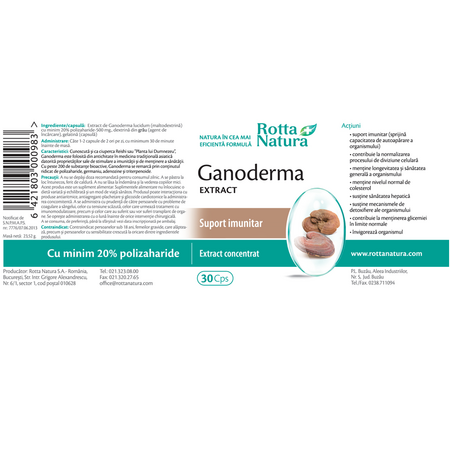 Ganoderma extract, 30 capsule, Rotta Natura 598039