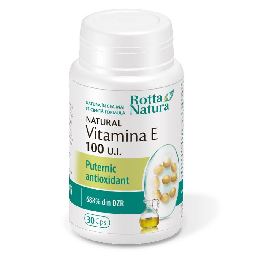 Vitamina E, 100 UI, 30 capsule, Rotta Natura