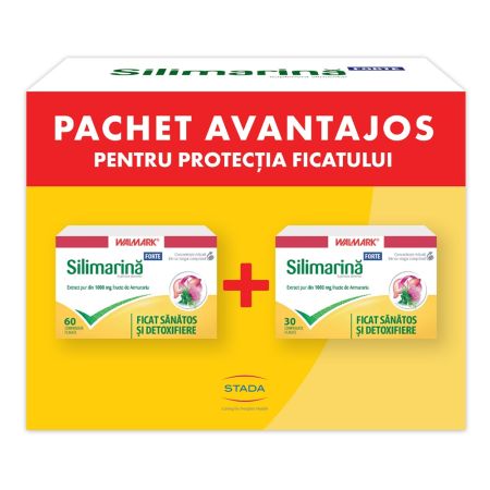 Pachet Silimarina Forte, 60 + 30 comprimate, Walmark