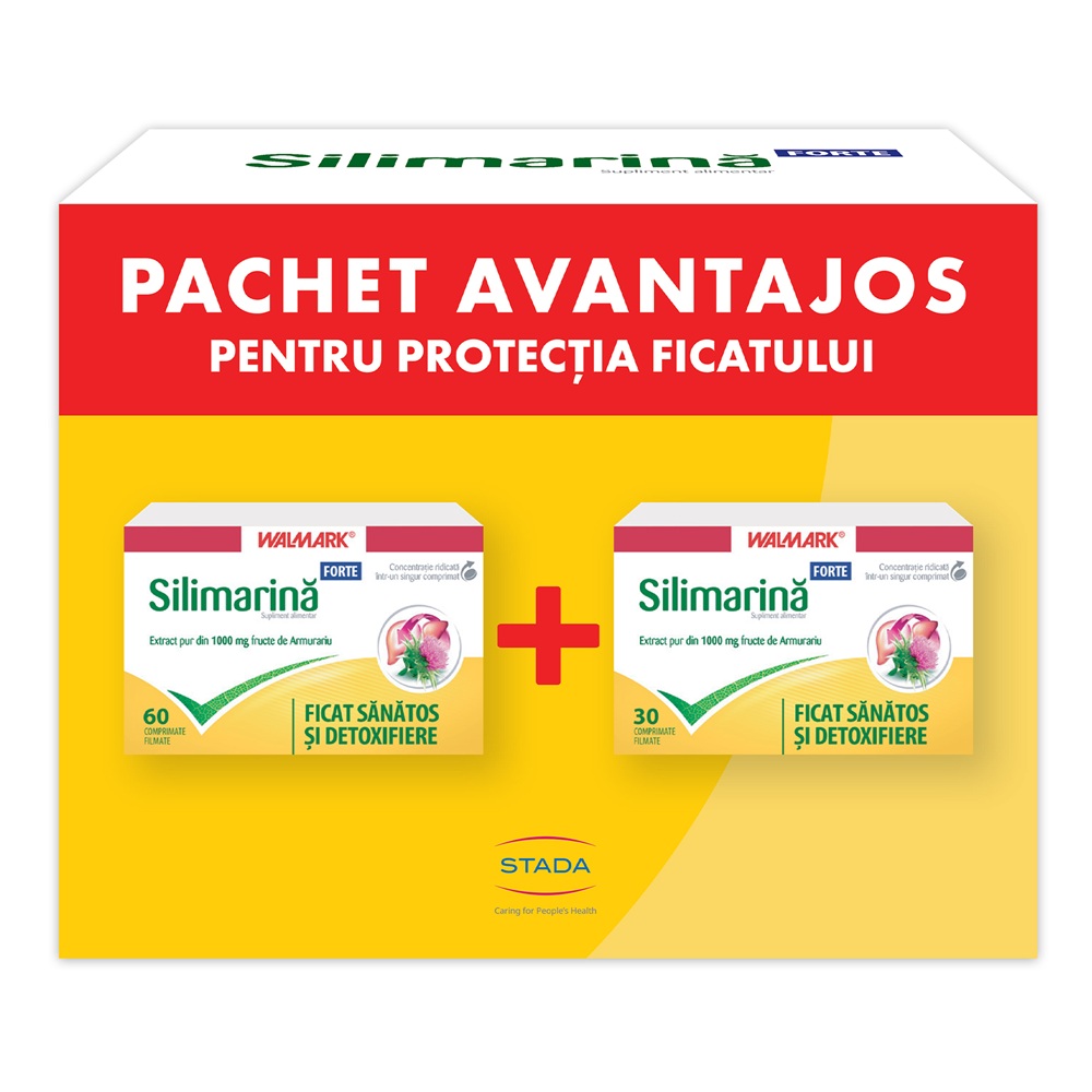 Pachet Silimarina Forte, 60 + 30 comprimate, Walmark