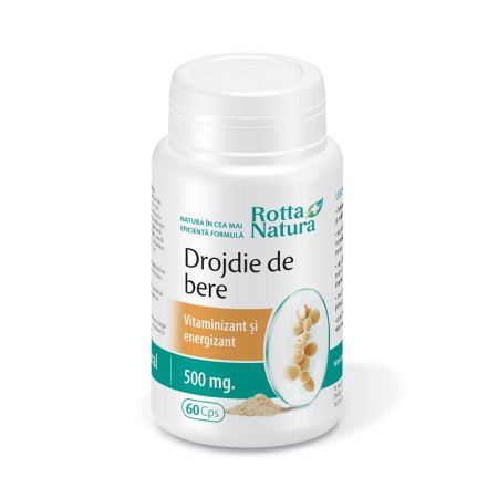 Drojdie de bere 500 mg, 60 capsule, Rotta Natura