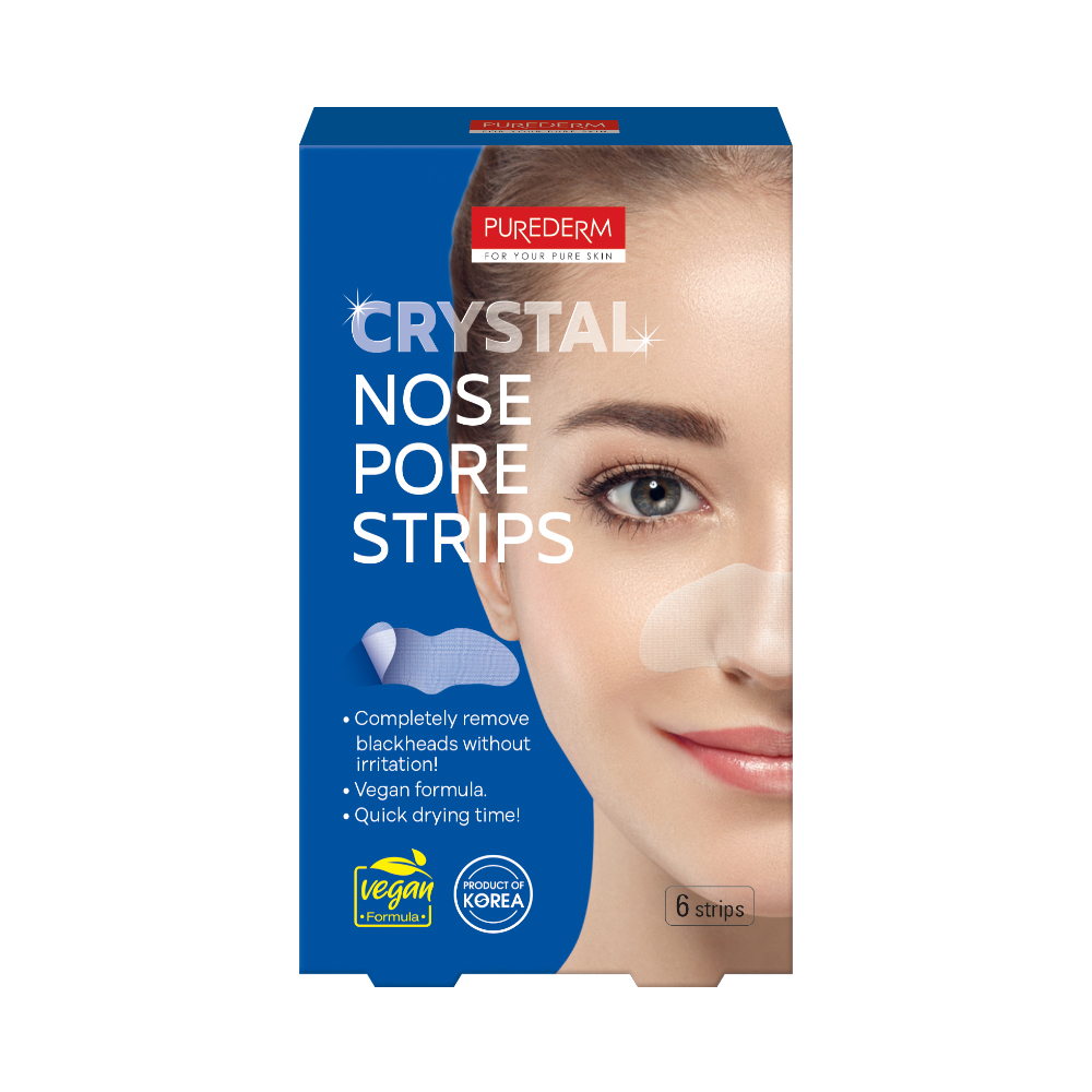 Benzi pentru nas Crystal Nose Pore Strips, 6 bucati, Purederm