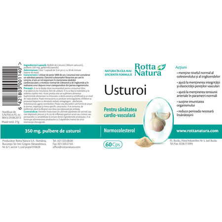 Usturoi, 60 capsule, Rotta Natura 598174