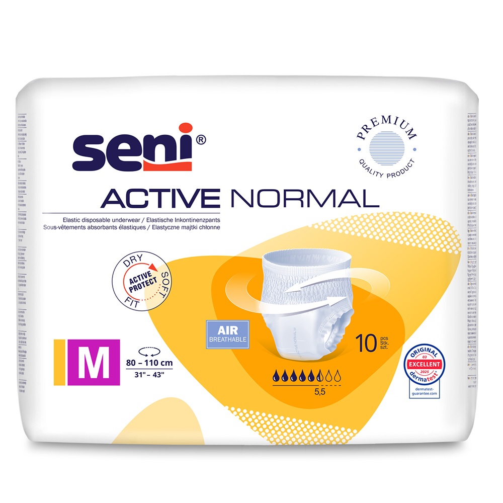Chilot elastic absorbant Active Normal, Medium, 10 bucati, Seni