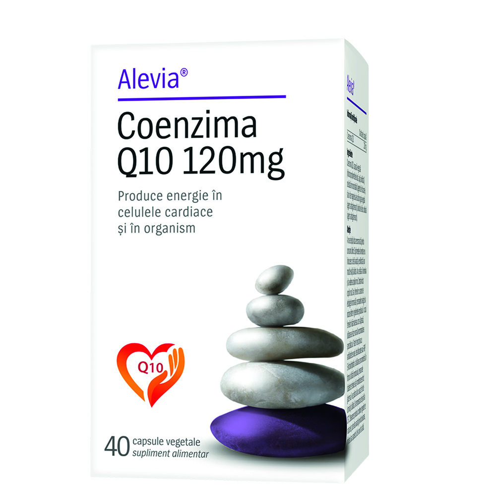 Coenzima Q10, 120 mg, 40 capsule vegetale, Alevia