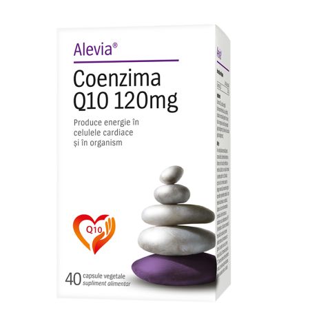 Coenzima Q10, 120 mg, 40 capsule vegetale, Alevia 702974